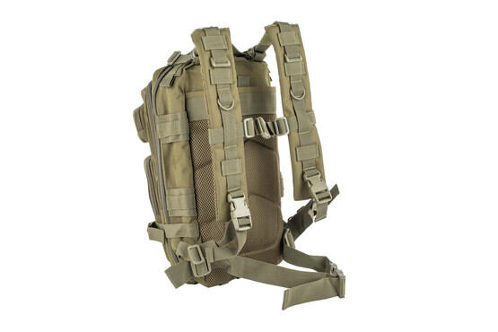 Primary Arms Assault backpack is made from OD green nylon